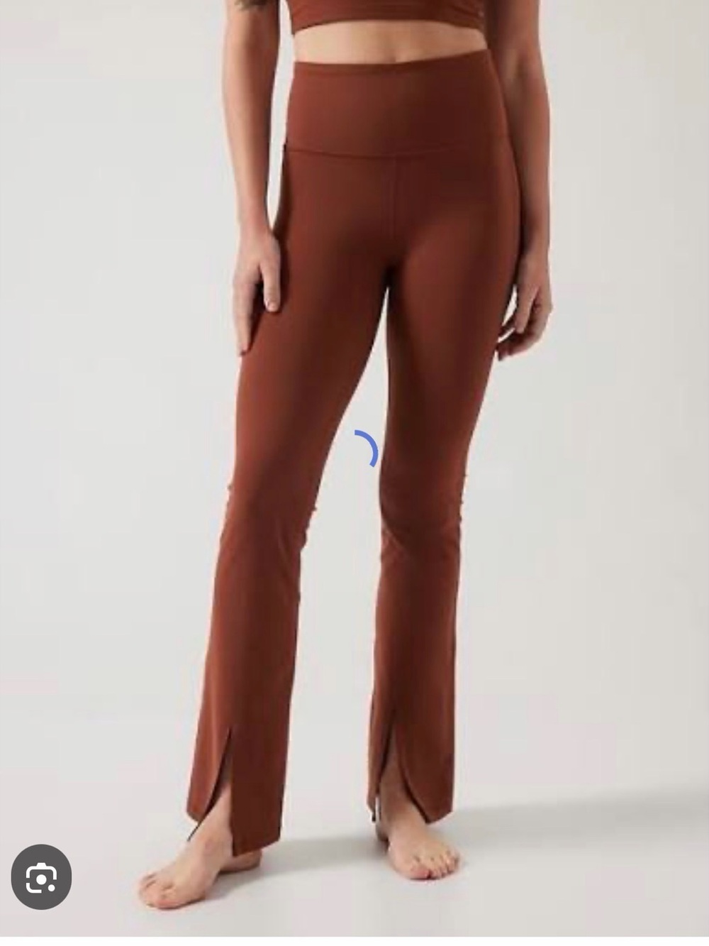 $30 Athleta Elation Split Flare Leggings Rust Orange Size Medium